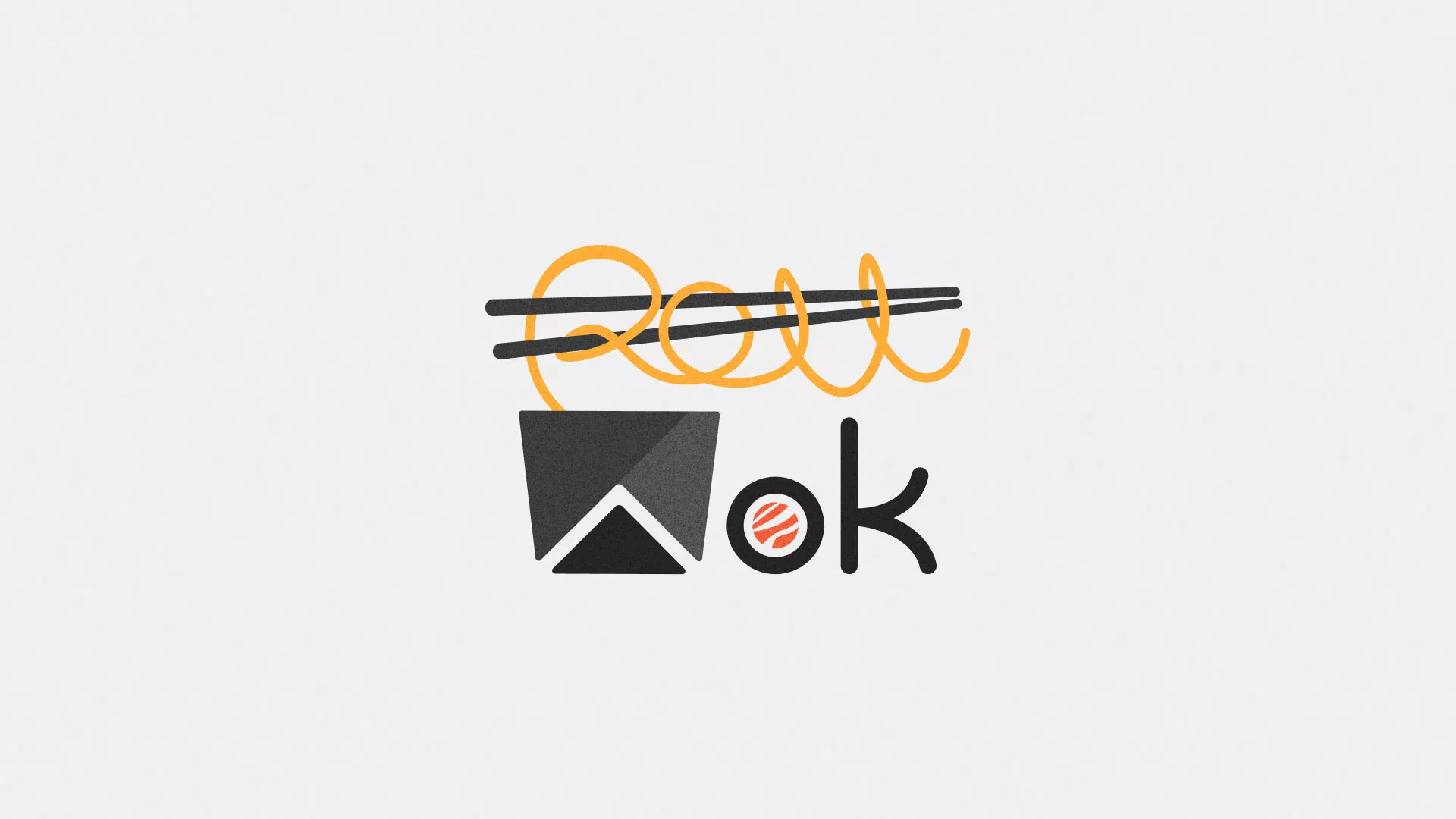 Разработка логотипа суши-бара «Roll Wok Club» в Заволжске