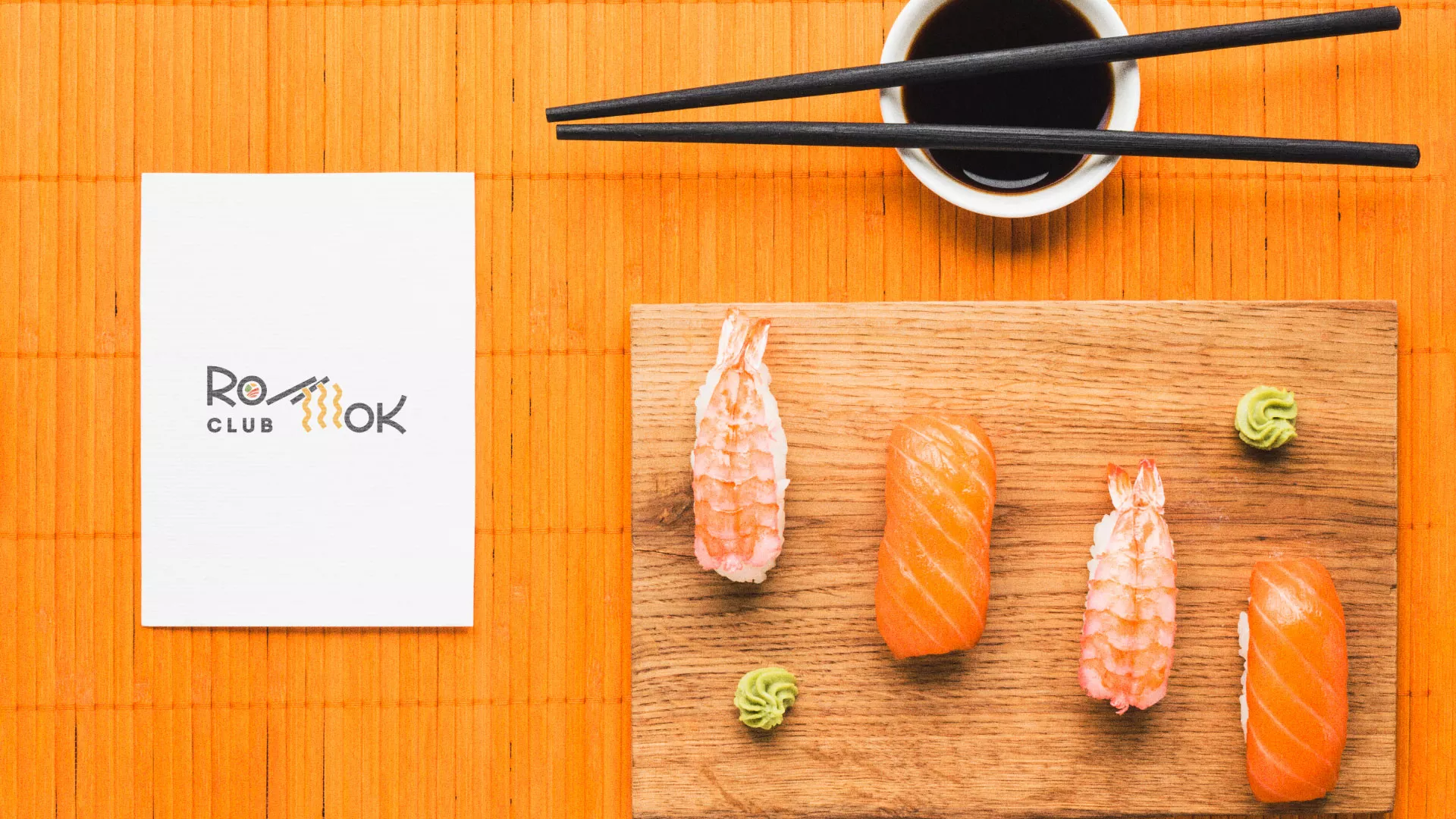 Создание логотипа суши-бара «Roll Wok Club» в Заволжске